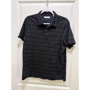 English‎ Laundry Men Polo Shirt Medium Charcoal Gray Space Dye Short Sleeve